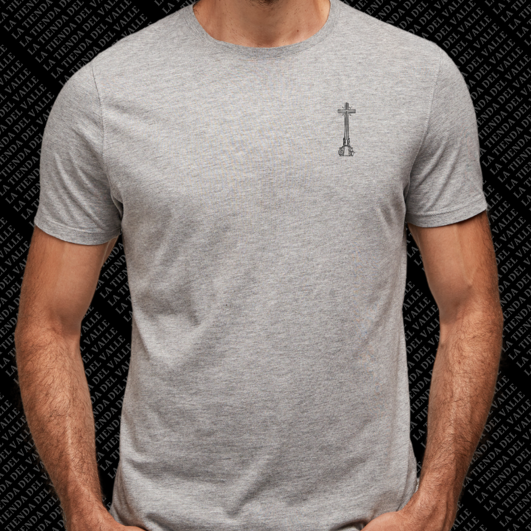 CAMISETA "EL VALLE" GRIS JASPEADO